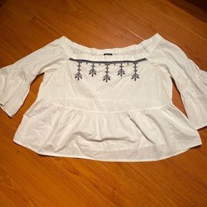 White blouse with embroidery